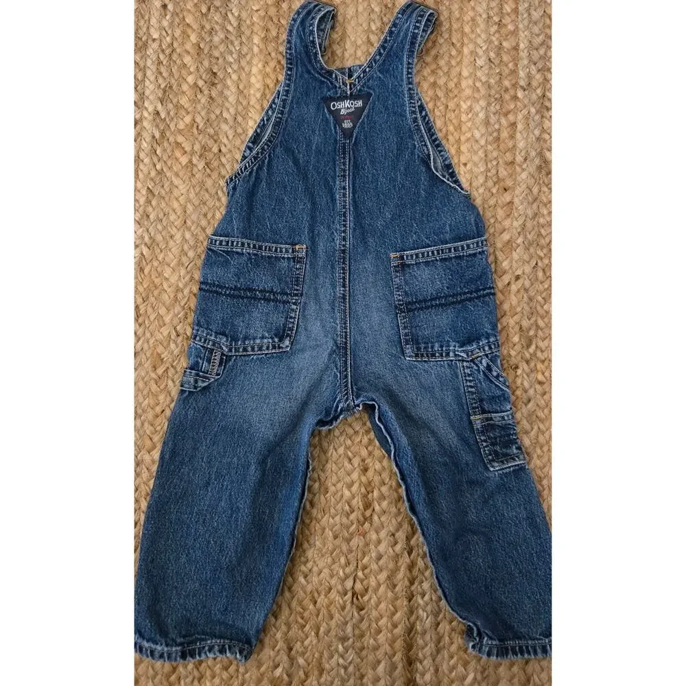 Osh Kosh B'Gosh Bib Vestbak Overalls 18‎ Months Blue Denim